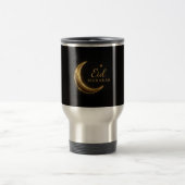 Luxury Black & Gold Eid Mubarak – Elegant Reisebecher (Mittel)