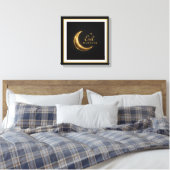 Luxury Black & Gold Eid Mubarak Wall Art – Elegant Leinwanddruck (Insitu (Schlafzimmer))