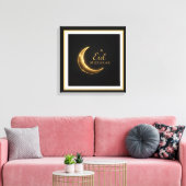 Luxury Black & Gold Eid Mubarak Wall Art – Elegant Leinwanddruck (Insitu (Wohnzimmer))