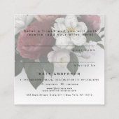 Luxury Black Gold Floral Aktie die Liebe Referendu Quadratische Visitenkarte (Rückseite)