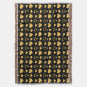 Luxury Black Gold Foil Hearts Decke (Vorderseite Vertikal)