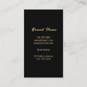 Luxury Black & Gold Mystical Amulets Ritual Candle Visitenkarte (Rückseite)