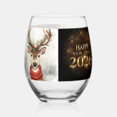 Luxury black gold new year Wine glass Weinglas Ohne Stiel (Links)