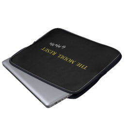 Luxury Black & Gold Parisian Chic Laptop Sleeve - 