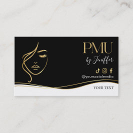 Luxury Black & Gold PMU Bussines card Visitenkarte