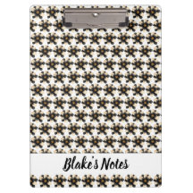 Luxury Black Ivory Floral Name