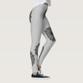 Luxury Black Mandala entwarf Leggings. Leggings (Rechts)