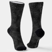 Luxury Black Monochromatic Glam Background Socken (Gewinkelt)