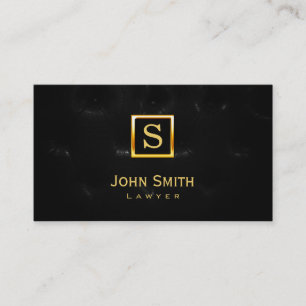 Luxury Black Quilt Leather Lawyer Business Card Visitenkarte