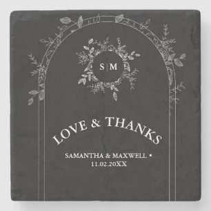 Luxury Black Wedding Untersetzer Classic