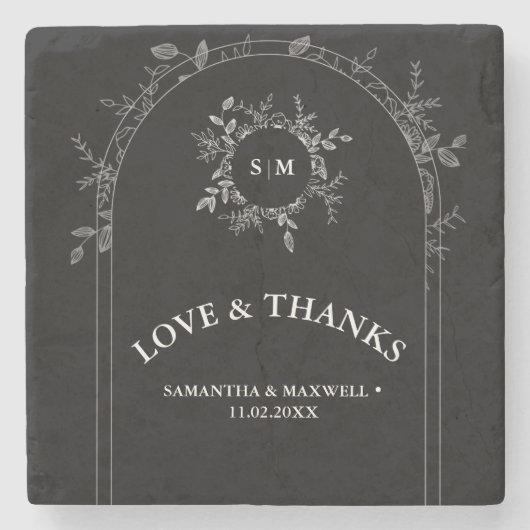 Luxury Black Wedding Untersetzer Classic (Vorderseite)