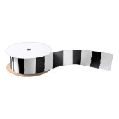 Luxury Black & White Stripes Gift Wrapping Satinband (Spule)