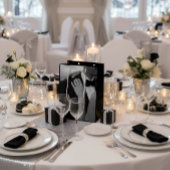 Luxury Black & White Wedding Gift Bag Mittlere Geschenktüte