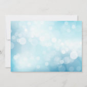Luxury Blue Bokeh Light Chic Wedding Einladung (Rückseite)