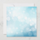Luxury Blue Bokeh Light Chic Wedding Einladung (Rückseite)