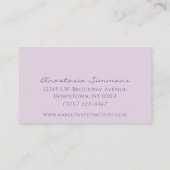 Luxury Blue Foil Glitzer Tropfens Makeup Artist Visitenkarte (Rückseite)