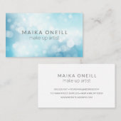 Luxury Blue Glitzer Bokeh beruflich Visitenkarte (Vorne/Hinten)