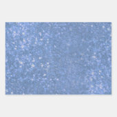 Luxury Blue Glitzer Sparkle Geschenkpapier Set (Vorderseite)