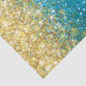 Luxury Blue Gold Glitzer Seidenpapier (Ausschnitt)