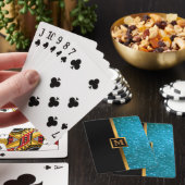 Luxury Blue Gold Glitzer Spielkarten (In Situ)