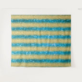 Luxury Blue Gold Glitzer Wandteppich (Vorderseite (Horizontal))