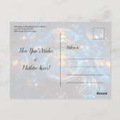 Luxury Blue Gold Silvester Party Einladung Postkarte (Rückseite)