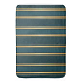Luxury Blue Green Gold Stripe Gift Wrap Pattern Badematte (Vorderseite Vertikal)