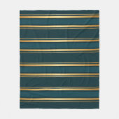 Luxury Blue Green Gold Stripe Gift Wrap Pattern Fleecedecke (Vorderseite)