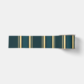 Luxury Blue Green Gold Stripe Gift Wrap Pattern Ripsband