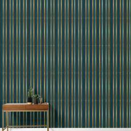 Luxury Blue Green Gold Stripe Wallpaper Pattern Tapete