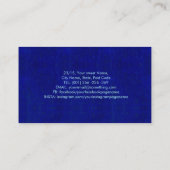 Luxury Blue Lapis Lazuli Hamsa Handdekoration Visitenkarte (Rückseite)