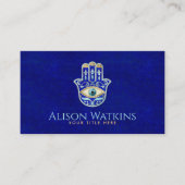 Luxury Blue Lapis Lazuli Hamsa Handdekoration Visitenkarte (Vorderseite)