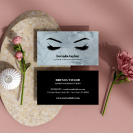 Luxury Blue Marble Eyelash Brow Bar beruflich Visitenkarte