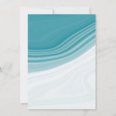 Luxury Blue Marble Wedding Einladung (Rückseite)