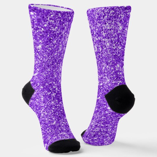 Luxury Blue Violet Lila Glitzer Socken (Gewinkelt)
