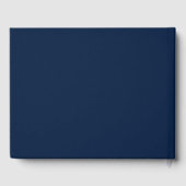 Luxury Blue Wedding Guestbook Gästebuch (Rückseite)