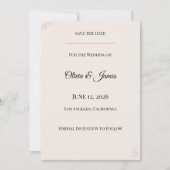 Luxury Blush Floral Save The Date (Vorderseite)