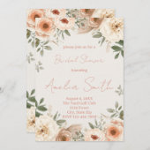 Luxury Blush Garden Bridal Shower Invitation Einladung (Vorne/Hinten)