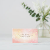 Luxury Blush PInk Bokeh Glitzer Social Media Visitenkarte (Stehend Vorderseite)