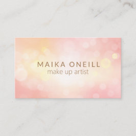 Luxury Blush PInk Bokeh Glitzer Social Media Visitenkarte