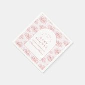 Luxury Blush Toile Baby Shower Serviette (Ecke)