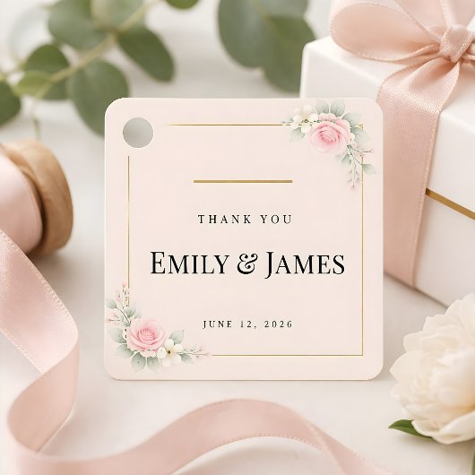 Luxury Blush Wedding  Geschenkanhänger