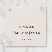 Luxury Blush Wedding  Geschenkanhänger (Vorderseite)