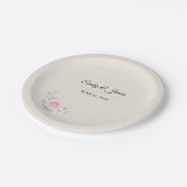 Luxury Blush Wedding Pappteller (Schrägansicht)