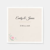 Luxury Blush Wedding Serviette (Vorderseite)