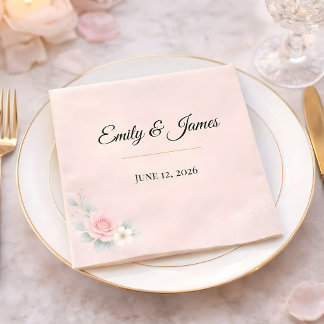 Luxury Blush Wedding Serviette