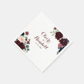 Luxury Boho Colorful Floral Wedding Napkins Serviette (Ecke)