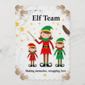 Luxury Boho Elf Team Holiday Party Invitation Einladung (Vorne/Hinten)