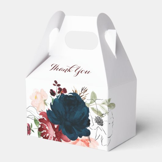 Luxury Boho farbenfrohe Blumenhochzeit Geschenkschachtel (Rückseite)