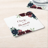 Luxury Boho farbenfrohe Blumenhochzeit Rechteckiger Pappuntersetzer (angewinkelt)